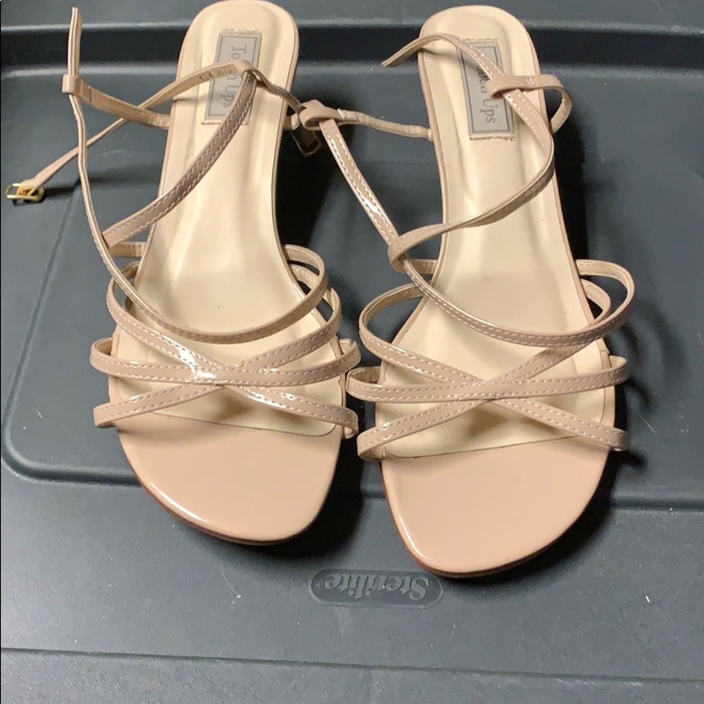 Creme colored strappy sandals